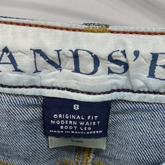 Land’s End original fit modern waist boot leg jeans cabin  ranch western sz 8 - Picture 2 of 5